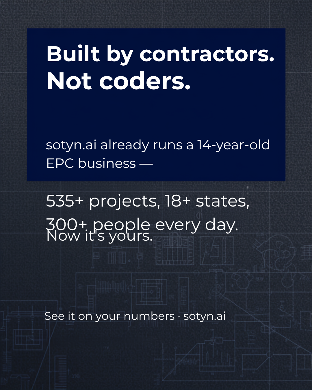 Built by contractors, not coders