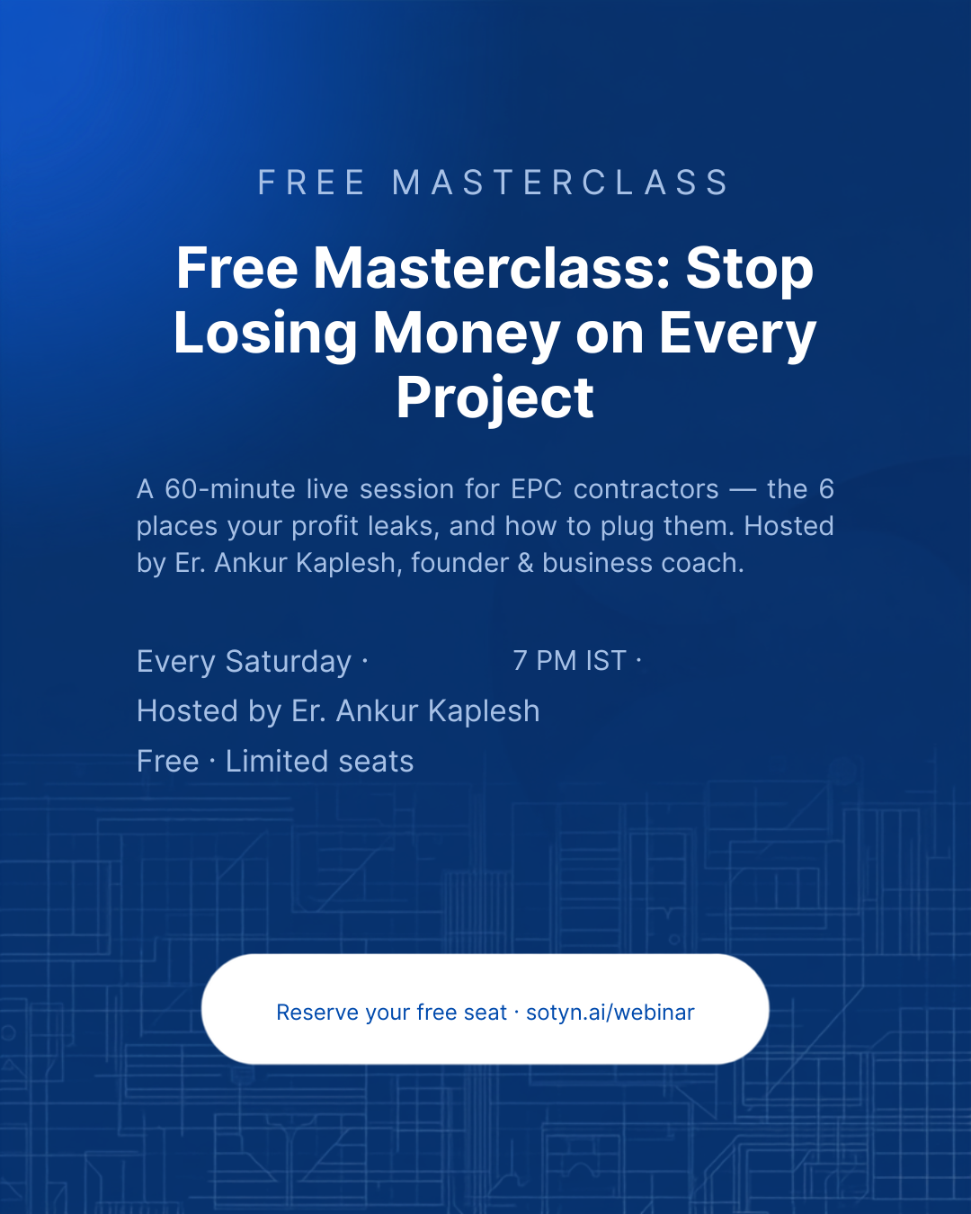 Free masterclass — webinar promo