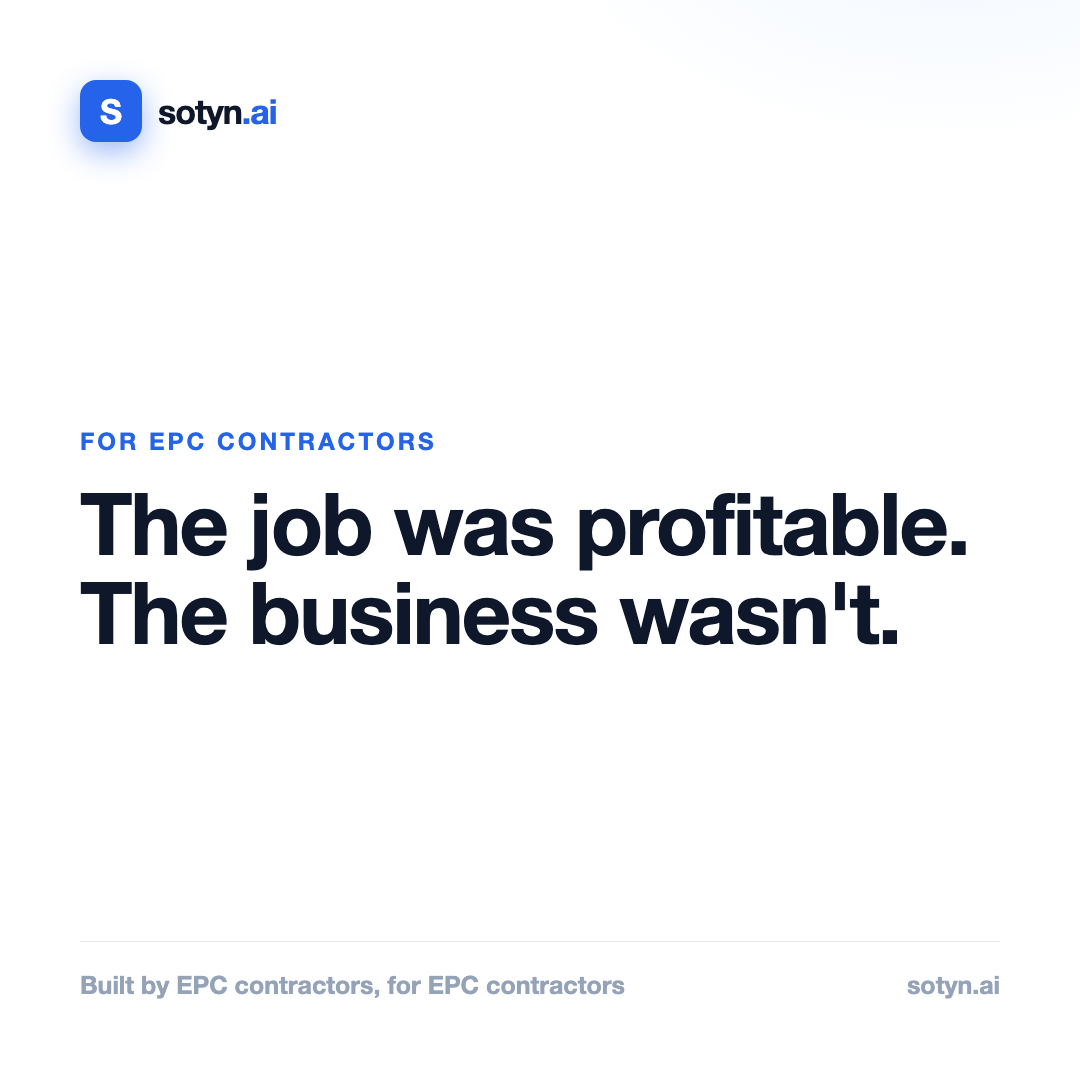 The job was profitable. The business wasn't.