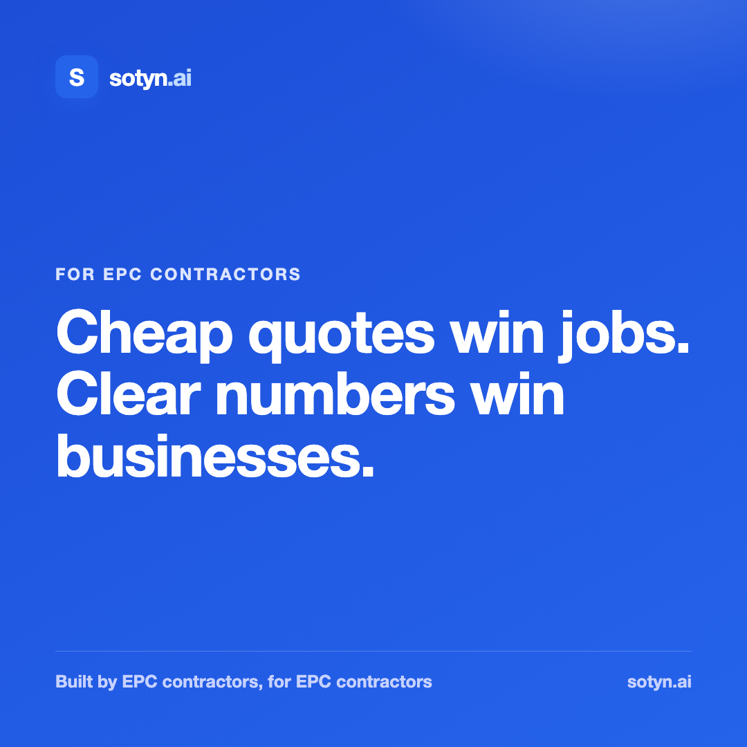 Cheap quotes win jobs. Clear numbers win businesses.