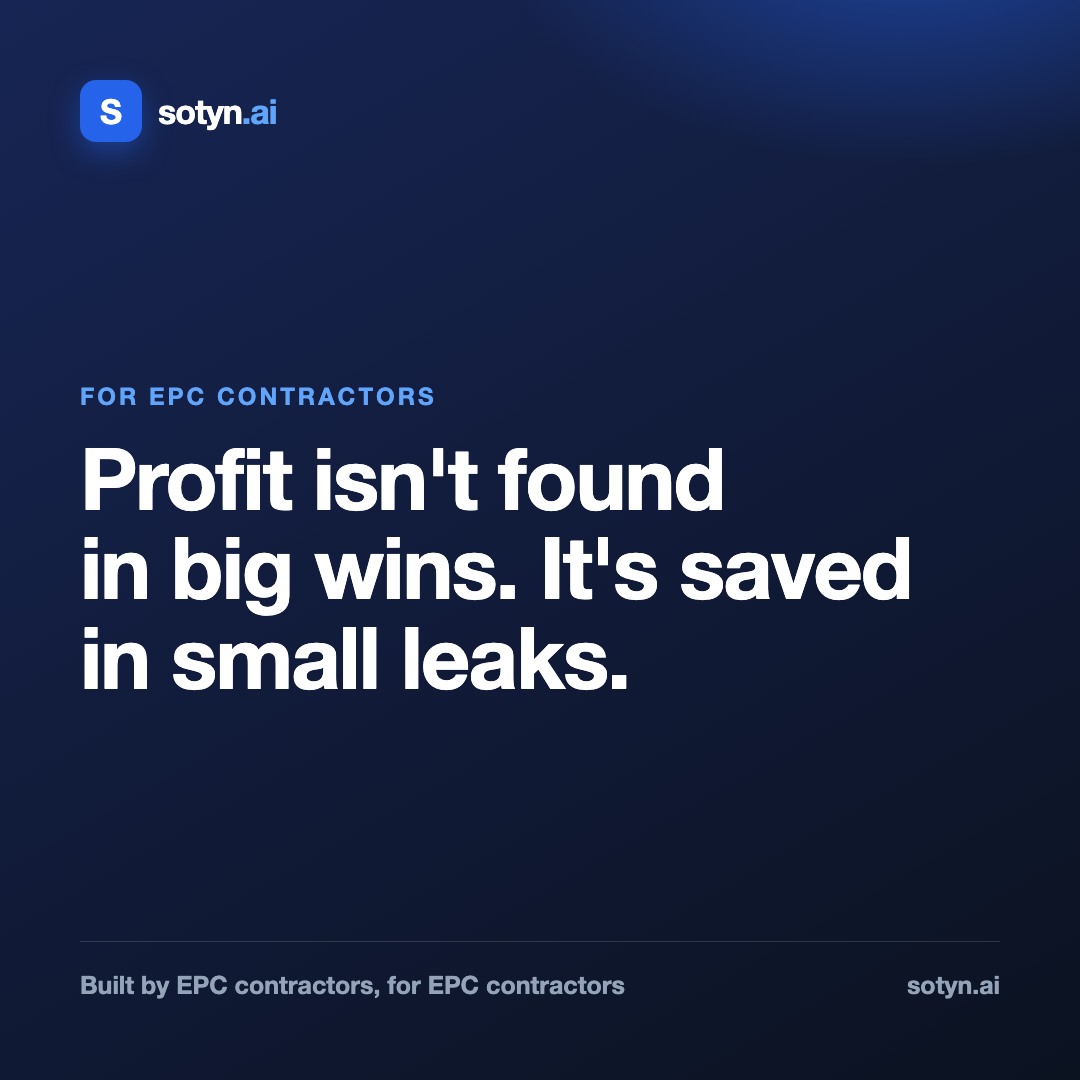 Profit is saved in small leaks.